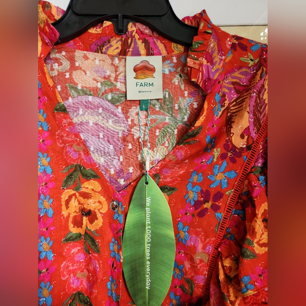 NWT FARM RioRed Spring Bananas Blouse - Picture 4 of 11